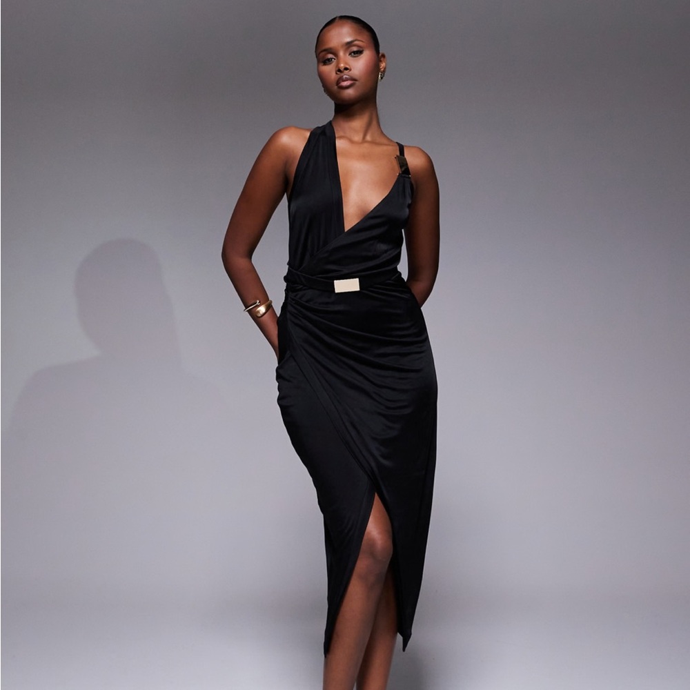 JLUXLABEL Black Asymmetrical Dress (never worn)